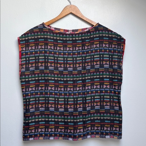 Ace & Jig Tops - Ace & Jig Reversible Shell in Kaleidoscope and Dream, M